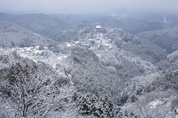 吉野山の雪景色